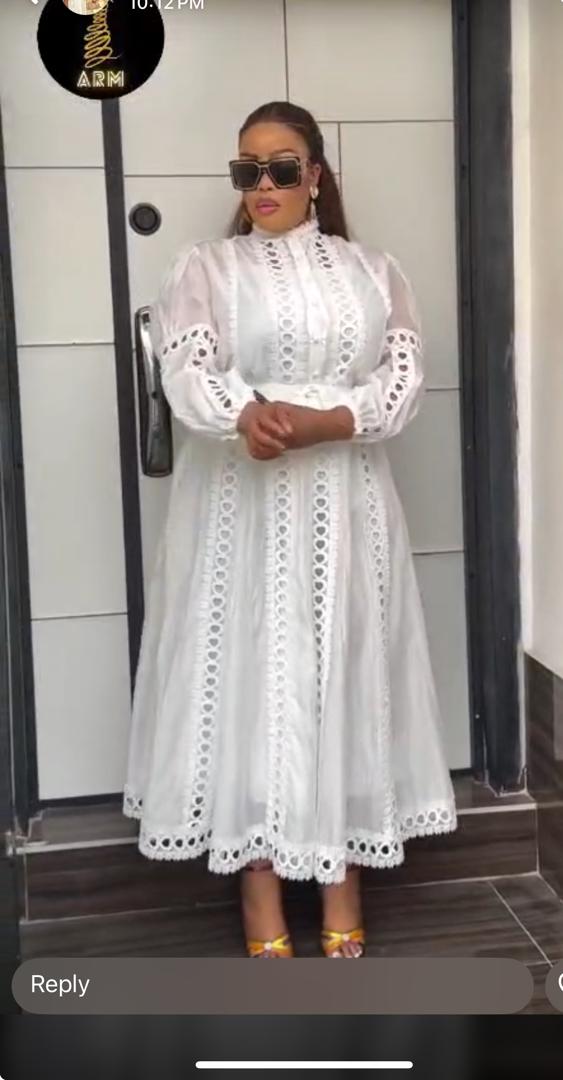 All white pretty dress. Available only in size 44